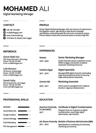 Resume template 1